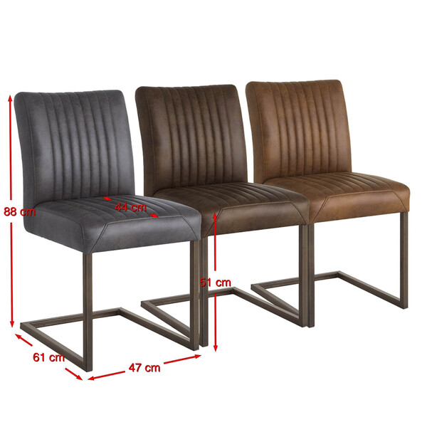 Eetkamerstoel Cognac - Eetkamerstoelen zonder armleuning - Stoelen & Banken - Het Woonhuis de Rieze